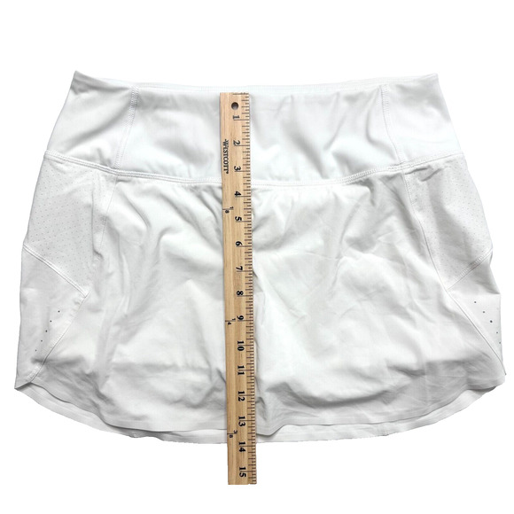 Athleta Athletic Run With It 14” Skort Jupe-Short White Women’s Size Medium - Picture 8 of 9